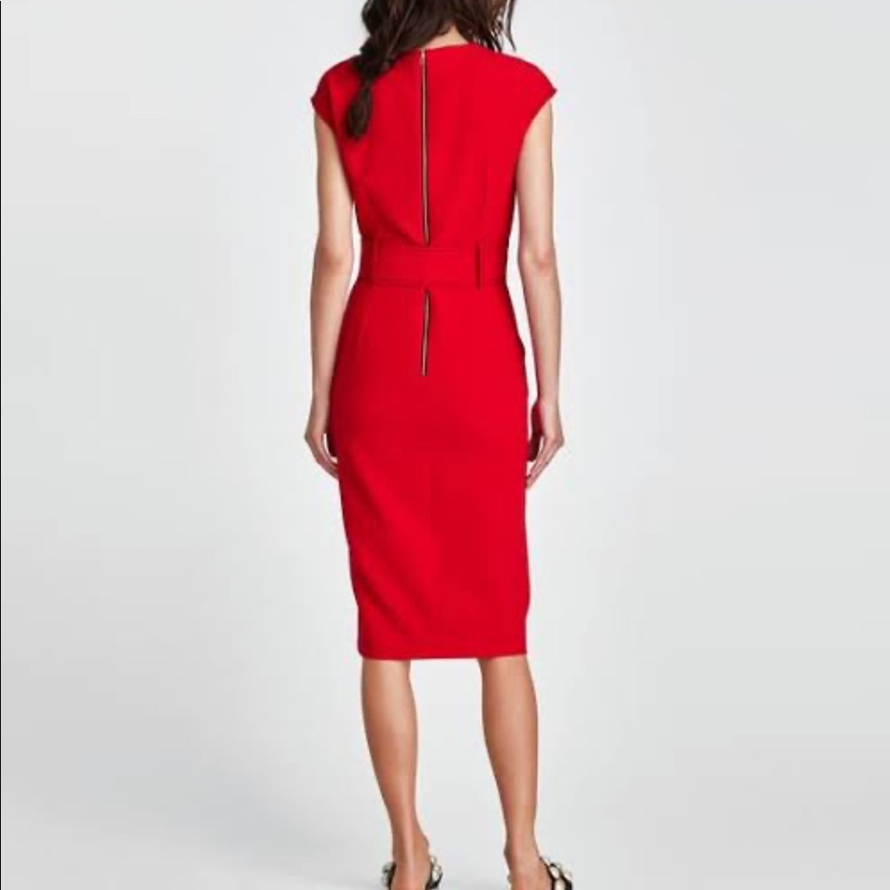 ❤️ZARA RED SHIFT DRESS - Picture 4 of 6